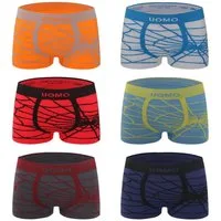 TEXEMP Boxershorts 6er Pack Kinder Unterhosen Jungen Unterwäsche Boxershorts Seamless (6-St) Etikettenlos - Langlebig - Robust