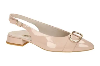 Paul Green Damenschuhe 6091-015 PG 6091 rose - frappe Sling Pumps mit goldene...