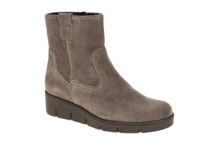 Gabor 8005.01.002 Damen Stiefeletten taupe grau Keilabsatz rundflach bequem