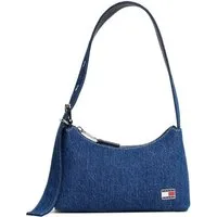 Tommy Jeans Schultertasche TJW COOL DENIM SHOULDER BAG, Damen Minibag, Umhängetasche mit Ziernähten