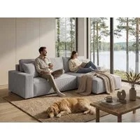 Beautysofa Ecksofa mit Schlaffuntion PARYS, mit Bettkasten und universelle Ottomane, Flappbar im modernen Design