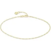 Bruno Banani Fußkette Schmuck Geschenk Silber 925 Körperschmuck Figarokette Herz, Made in Germany
