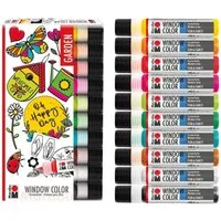 Marabu Kinderfarbe Marabu Window Color Set Garden 10x25ml