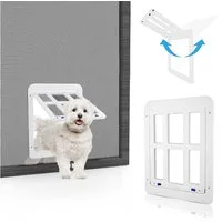 Ledander Katzenklappe Haustierklappe für Fliegengitter, Katzenklappe Innentür Aussentür, Hundeklappe mit Magneten, Katzenklappe, Fliegengittertür