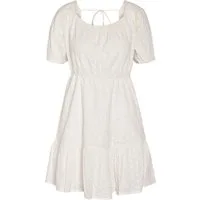 Noisy may Shirtkleid Trapezausschnitt Kurzarm Baumwolle kurz (knielang) NMSOMMER S/S SQUARENECK TIE DRESS WWN
