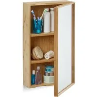 relaxdays Badezimmerspiegelschrank Bad Spiegelschrank mit Tür