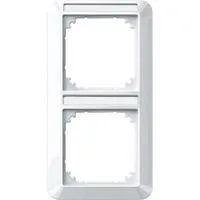 Rahmen 2-fach mit Beschriftungsträger glänzend, Typ 385219 weiß (glänzend), Retail