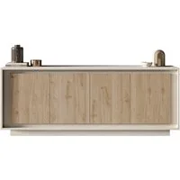 Home affaire Sideboard Sky, B/T 207/50 cm, Kommode/Anrichte/Stauraumschrank, 4 Türen, Softclosing, Korpus & Front 22 mm stark, Rahmen-Optik