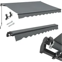 Juskys Gelenkarmmarkise UV40+ & wasserabweisend, einstellbarer Neigungswinkel