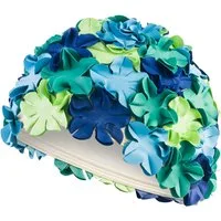 Aqua Speed Badekappe Badehaube im Retro-Stil Damen Pool & Aqua-Fitness, Retro-Badehaube mit Blumenstruktur – Stilvoll & funktional