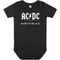 Metal Kids Kurzarmbody mit AC/DC (Baby In Black) Druck für Babys