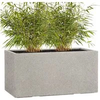 Pflanzwerk® Pflanzkübel TUB Premium Fiberglas Blumenkübel Frostbeständig mit Lotus-Effekt, Fiberglas - Handgefertigt - Rechteckig - Frostbeständig