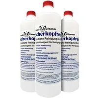 PandaCleaner Scherkopfreinigungsmittel - Nachfüllflüssigkeit für Kartuschen Scherkopfreiniger (Spar-Set, [3-St. 3x 1000ml Flasche 3 Liter Reinigungslösung)
