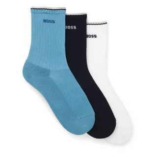 Boss - Knöchelsocken für Herren (3er-Pack) (Blau/Dunkles Marineblau/Weiß)