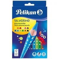 Pelikan Buntstift Pelikan Buntstifte SILVERINO dreieckig dick, 12er Set