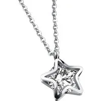 Firetti Kette mit Anhänger Schmuck Geschenk Edelstahl Halsschmuck Halskette Ankerkette Stern, mit Zirkonia (synth)