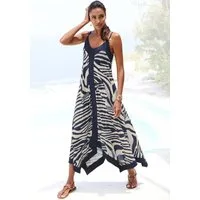 LASCANA Maxikleid mit asymmetrischem Saum aus Viskosejersey lockeres Sommerkleid, Animalkleid, Jerseykleid, Zipfelkleid, modisch