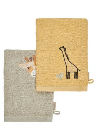 Sterntaler Waschlappen 2er Pack Giraffe Kaya