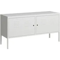 en.casa Sideboard, Sideboard 'Pyhtää' 118x40x60cm Stahl weiß
