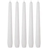 BRUBAKER Spitzkerze Premium Kerzen Set - bis zu 7,5 Stunden Brenndauer pro Kerze (Leuchterkerzen, 5-tlg., Halterkerzen Deko), 24 cm Tafelkerzen für Kerzenständer und Kronleuchter