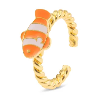 Clownfisch Ring vergoldet