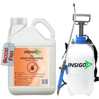 INSIGO Insektenspray INSIGO ZECKE, 5 l, biozidfreie Formel, auf Wasserbasis, geruchsarm, brennt / ätzt nicht