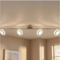 GLOBO LIGHTING LED Deckenspot, LED-Leuchtmittel fest verbaut, Warmweiß, Deckenleuchte Deckenlampe Wohnzimmerlampe beweglich 4 flammig L 80 cm