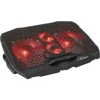 BLOW Notebook-Kühler Laptop-Kühlständer 4 Lüfter, Hurricane - rote Beleuchtung, integrierter USB-Hub