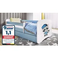 Raumhirsch Furniture Kinderbett 70x140, 80x160, 80x180 cm - Komplettset mit Schublade (Bett für Mädchen, Einzelbett für Kinder von 2-12 Jahren, Rausfallschutz und Lattenrost), verschiedene Farben & Designs