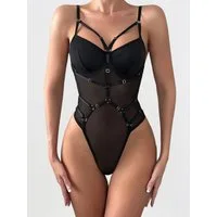 Elegant Love Body Dessous-Body im Corsagen-Stil – Sexy Reizwäsche mit Straps & Bügel Sinnliche Lingerie – Reizvolle Damenunterwäsche mit Zierträgern
