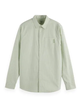Scotch & Soda - Hemd mit Streifenmuster grün - Gr. - XL