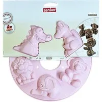 Zenker Backformen Backform Silikon KUCHENFORM Tiere- SAFARI 3D Kuchenform Zenker Backform in Rosa