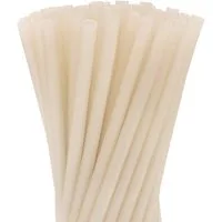 wisefood Trinkhalme 50-tlg., Essbare Reisstrohhalme, weiß, Ø 0,8 x 25 cm, (50-tlg)