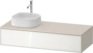 Duravit Zencha Konsolenwaschtischunterbau wandhängend Weiß & Taupe n/a & Supermatt 1300x550x281 mm - ZE4812L64830000