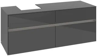 Villeroy & Boch Waschtischunterschrank Collaro C101B0 1400x548x500mm mit Beleuchtung Glossy Grey C101B0FP