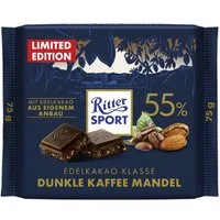 Ritter SPORT Schokolade, Ritter Sport Dunkle Kaffee Mandel Edel Halbbitter Schokolade 75g