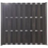 Outgarden Sichtschutzelement Outgarden WPC Sichtschutzzaun WPC Anthrazit blickdicht