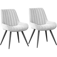 HawthyHome Esszimmerstuhl Stuhlset – Polsterstühle, Moderner Küchenstuhl (2 St), mit Ergonomischer Rückenlehne und Metallbeinen