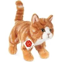 Teddy Hermann® Kuscheltier Katze stehend rot getigert, 20 cm, zum Teil aus recyceltem Material