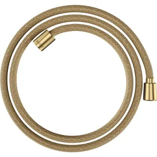 hansgrohe Textilbrauseschlauch 28259250 1600 mm, Mutter 1x konisch, 1x zylindrisch, brushed gold optic
