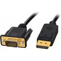 Bolwins H17 Kabel Adapter DP Displayport zu VGA Stecker Laptop PC Monitor 1,8m Video-Kabel, DP Displayport, VGA (180 cm), DisplayPort auf VGA Adapterkabel