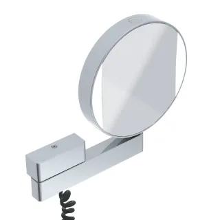 emco LED-Kosmetikspiegel prime1-armig, 3-/7-fach, rund, Stecker,Schalter, Farbwechsel,,109506018 109506018