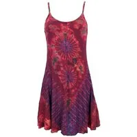 Guru-Shop Midikleid Unikat Batik Minikleid, Batikkleid, Boho.. alternative Bekleidung
