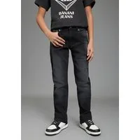 Bruno Banani Straight-Jeans Gerade Stretchjeans mit modischer Stickerei auf Po-Tasche, für Jungen für Jungen, normal hohe Leibhöhe, mit Stickerei
