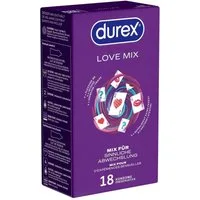 durex Kondome Love Mix Packung mit, 18 St., Markenkondome im Mix für überraschende Abwechslung