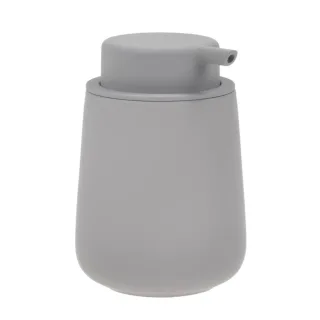 Seifenspender Nova One Porzellan 250ml 8x12cm | Zone Denmark Matt Soft-Touch gull grey Seifendosierer Pumpseifenspender für Bad und Küche.