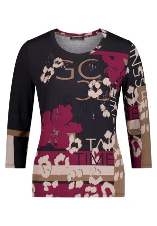 Betty Barclay - Shirt mit Mustermix lila/schwarz - Gr. - 36