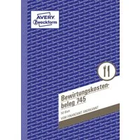 Avery Zweckform Formularblock 745 745 Bewirtungskostenbeleg, DIN A5, mikroperforiert, 50 Blatt, gelb