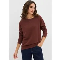 bonprix Sweatshirt klassischer Rundhalsausschnitt, bequeme Passform, ohne Verschluss