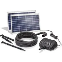 esotec Bachlaufpumpe Solar Bachlaufset Waterfall 70/3400 Wasserspiel 3400l/h, 2x35Wp 101966 (Komplettset)